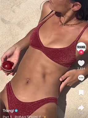 triangl swimwear Ruby Sparkle Bikini Set - Ruby Red MAMI